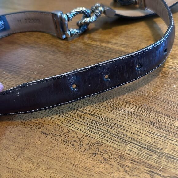 Brighton 1996 Women’s Brown & Silver Western Leather Belt M - Picture 7 of 7